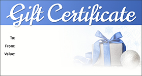gift certificate christmas
