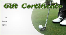 gift certificate golf